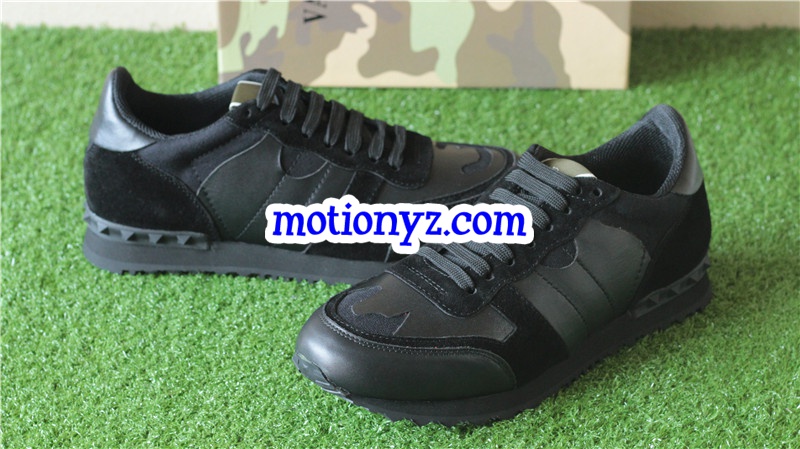 Valentino Noir Rockrunner Black Camo Sneaker